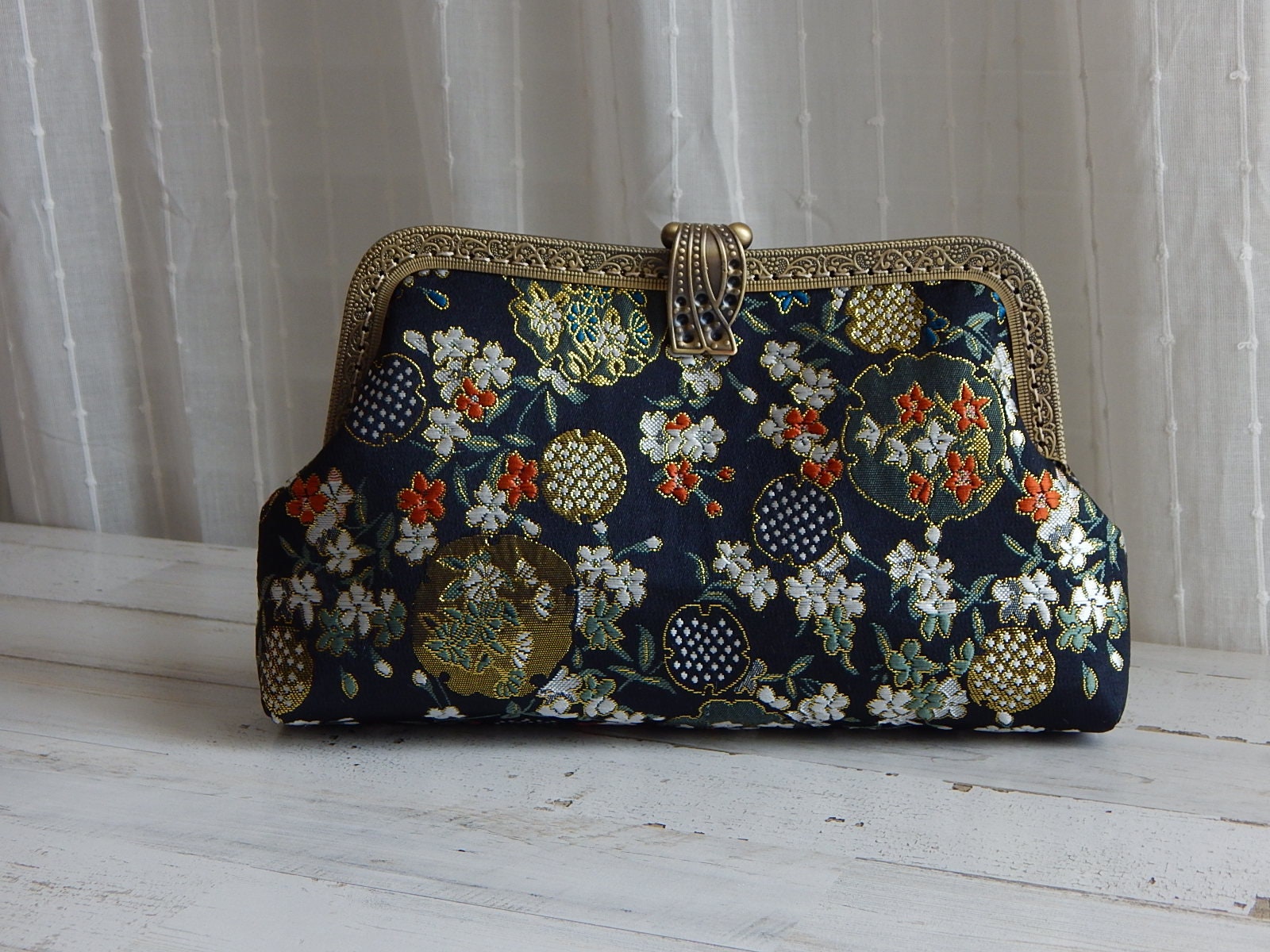 Hand Painted Silk Bag; Oval Evening Purse - Tulips – Invisible