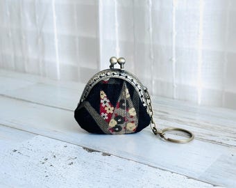 Golden Origami Japanese Style Design Mini Coin Purse Wallet with Keychain