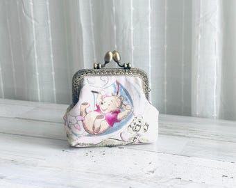Winnie the Pooh and Friend Coin Purse Wallet with Kiss Lock