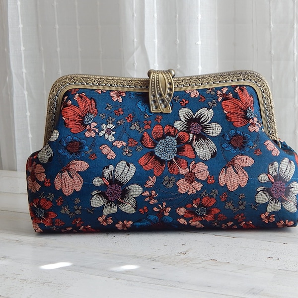 Floral Clutch Purse Etsy