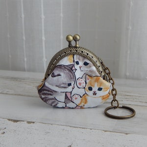 Cute Cats Mini Coin Purse with Key Chain