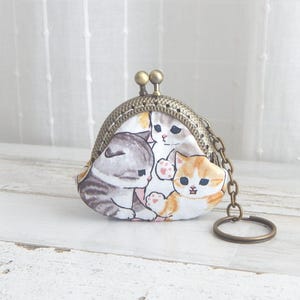 Porte-monnaie Cats : mini portefeuille porte-clés
