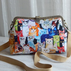 Gray & Orange Tabby Cat Collection Keychain, Wallet, Crossbody by