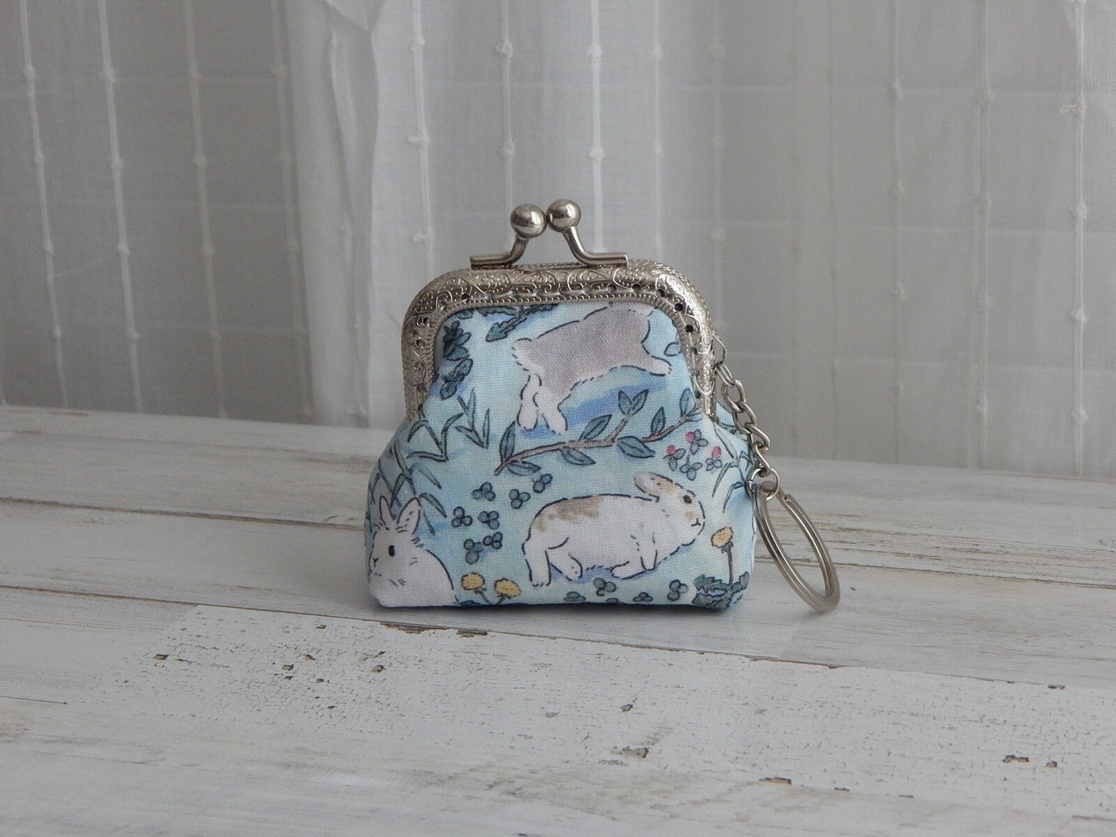Small Coin Purses Gift Bag with Clasp Kiss Lock Change Pouch Mini Coin  Wallet Vintage Trinkets Pouch,blue，G129649
