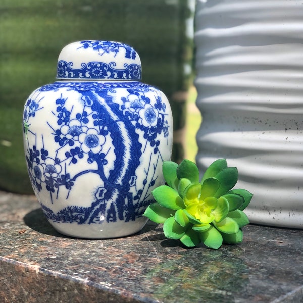 Blue Ginger Jar Etsy