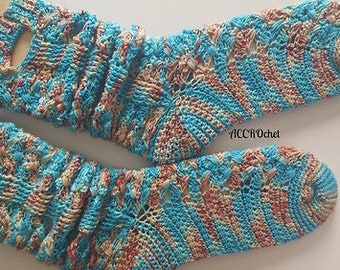 Rain socks, Fingering Weight, Knee-highs, Crochet Pattern, Advanced Beginner Crochet Pattern PDF