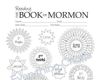 Book of Mormon Reading Chart - PDF File/Printable