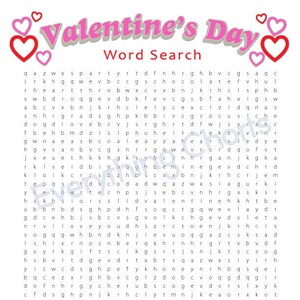 Valentine Word Search - PDF Files/Printables