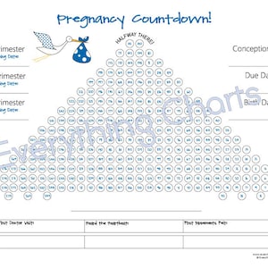 Pregnancy Countdown Chart - PDF Files/Printable