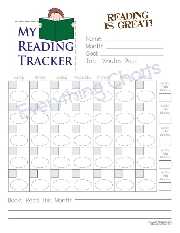 reading chart for boys pdf fileprintable etsy