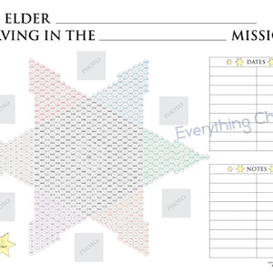 Missionary Countdown Chart for Elders - PDF File/Printable