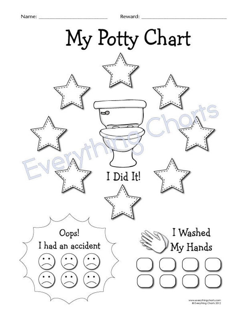 Potty Training Chart PDF File printable Etsy Israel