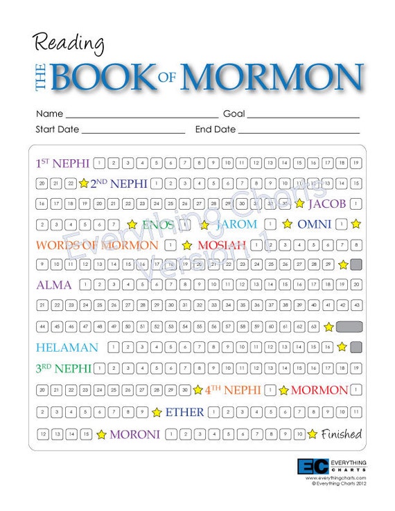 Book Of Mormon Reading Chart Pdf