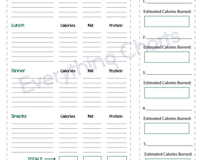 Diet and Exercise Journal PDF File/printable Etsy