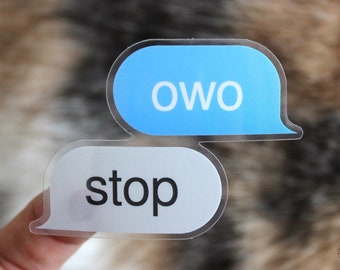 owo Clear Vinyl Sticker | Funny Sticker | Waterproof Sticker | Laptop Sticker | Water Bottle Sticker