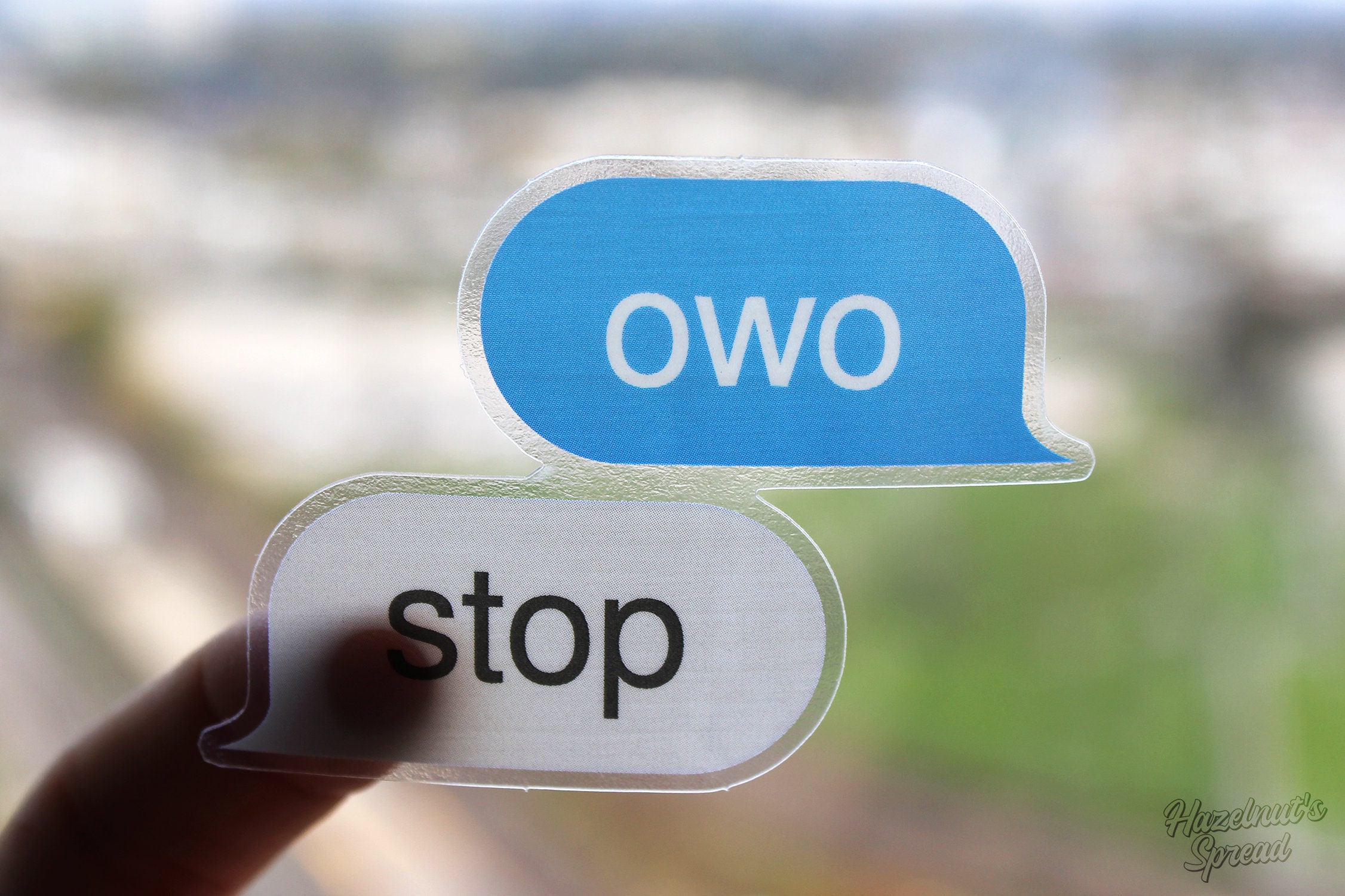 Owo Clear Vinyl Sticker | Funny Sticker | Waterproof Sticker | Laptop ...