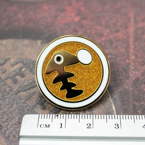 Gold Egg Enamel Pin Salmon Game Glitter Pin Lapel Pin image 3