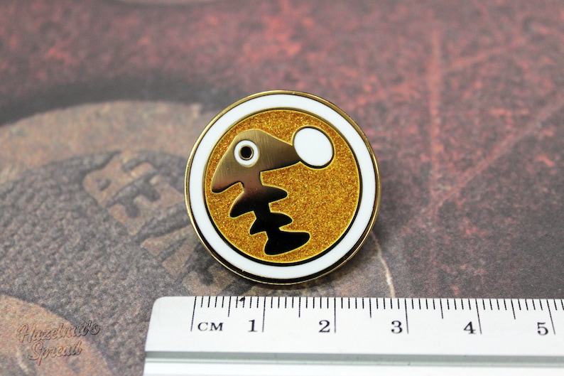 Gold Egg Enamel Pin Salmon Game Glitter Pin Lapel Pin image 3