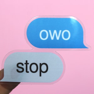 Owo Clear Vinyl Sticker Funny Sticker Waterproof Sticker | Etsy