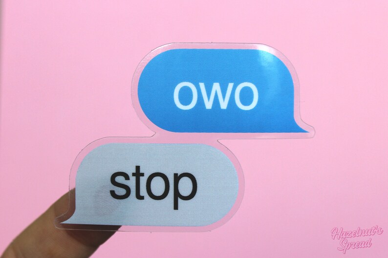 Owo Clear Vinyl Sticker Funny Sticker Waterproof Sticker | Etsy