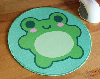 Round Froggo Mousepad | Cute Mousepad | Kawaii Mousepad | Frog Mousepad