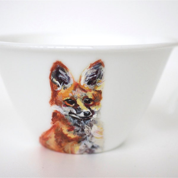 Handpainted Teacup - Fox - Original Painting