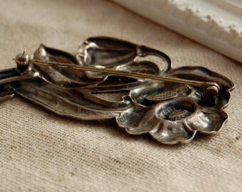 Danecraft Sterling Flower Brooch Pin Vintage 1940's - Etsy