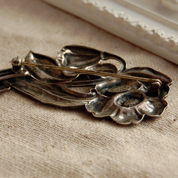 Danecraft Sterling Flower Brooch Pin Vintage 1940's - Etsy