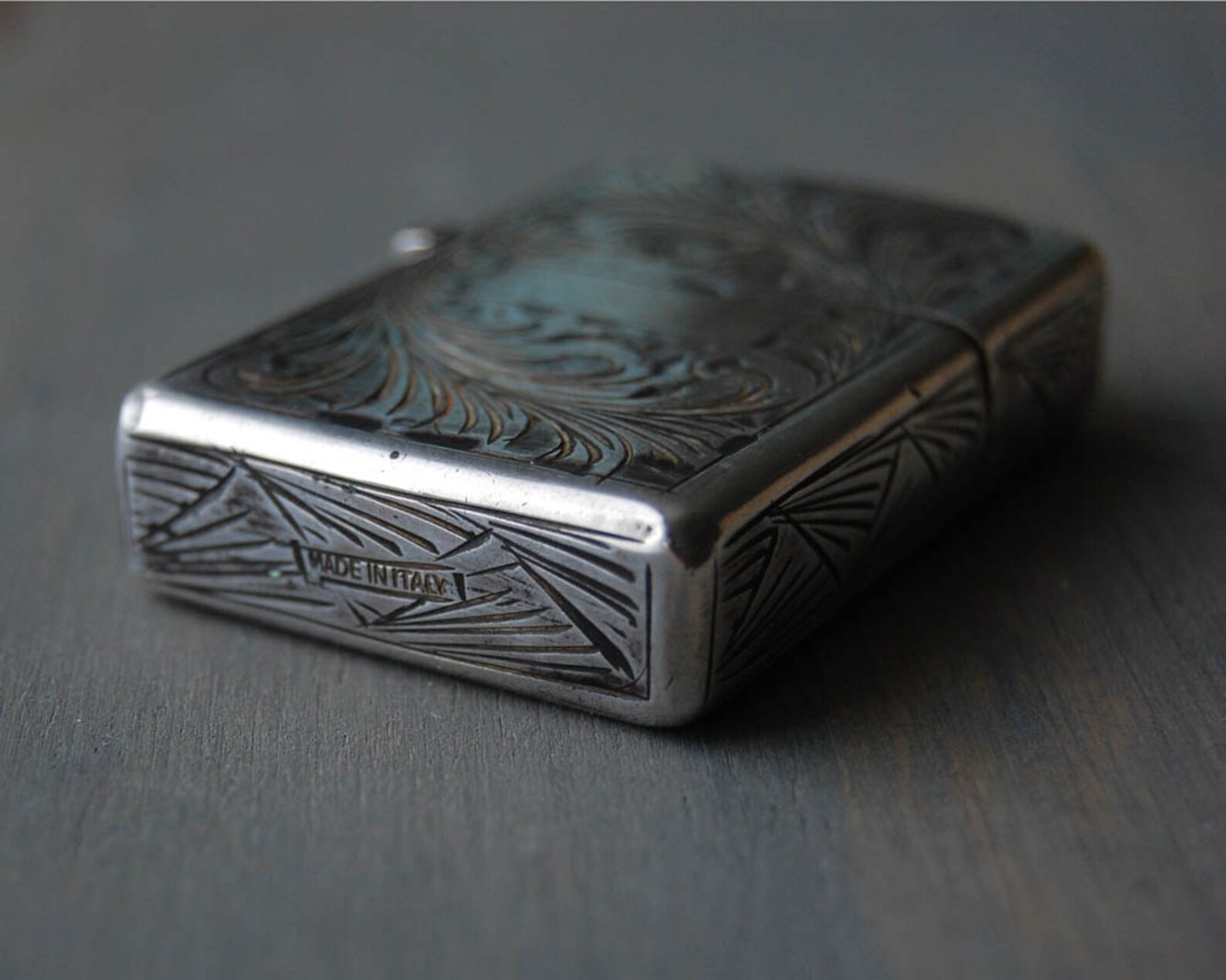 Vintage Italian Sterling Silver Zippo Lighter 1950s Etsy