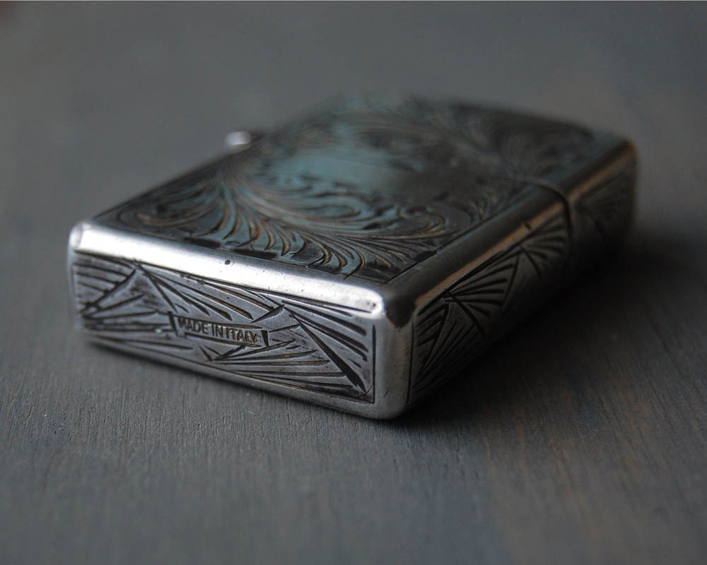 Vintage Italian Sterling Silver Zippo Lighter 1950s Etsy