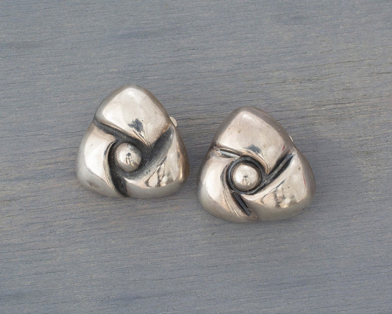 Vintage Taxco Silver Geometric Earrings Mexican Sterling - Etsy