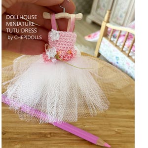 Dollhouse miniature Tutu dress,  Scale 1: 12