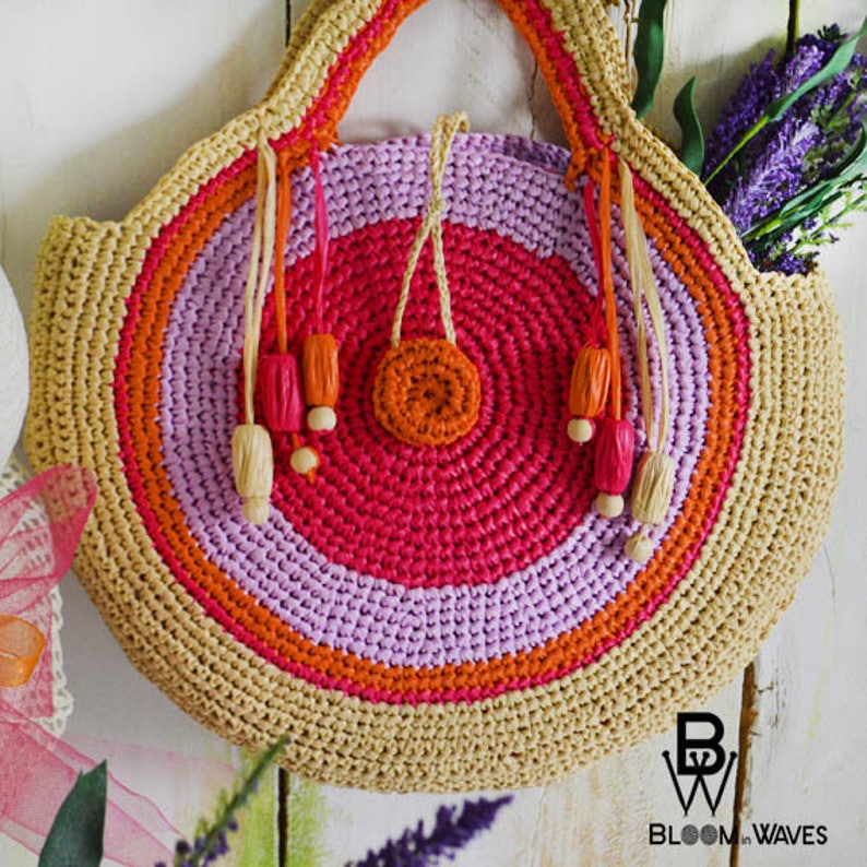 Crochet Straw Bag Pattern for Little Girls Age 3 to 12 Etsy Australia