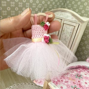 Dollhouse miniature Tutu dress,  Scale 1: 12