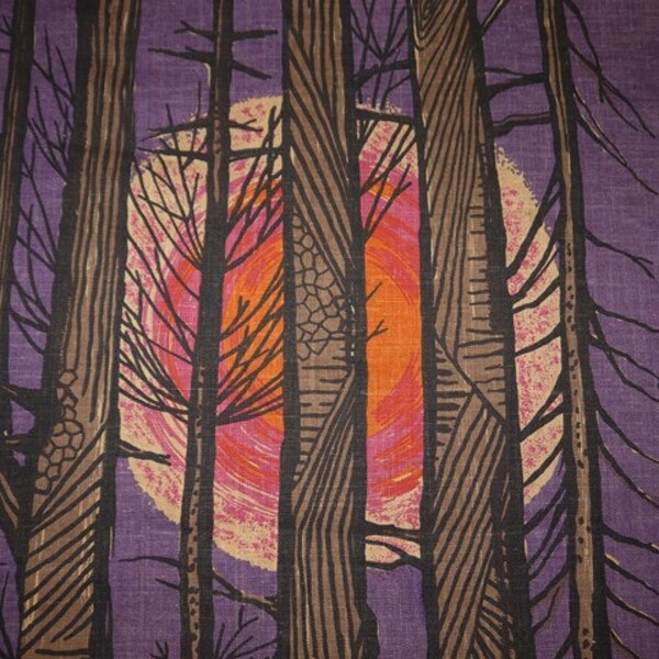 Wall hanging - Tree - Swedish Design - Lini of Sweden - Ulla-Maj Littorin - 70s - RETRO - Mid Century - Purple