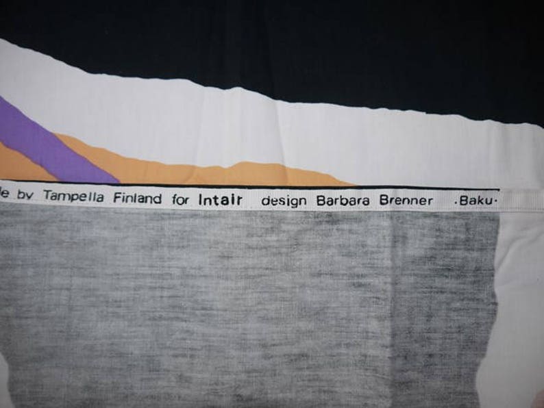 Design Fabric Barbara Brenner Baku Intair Craft Finland Lengths Tampella Vintage