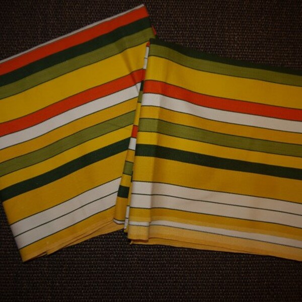 Fabric - Cloth - RETRO - Swedish 60s - Stripes - Strong Colors - Craft -