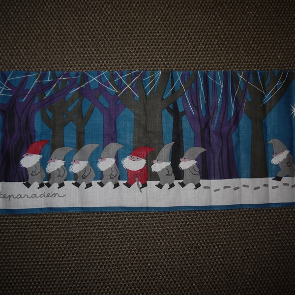 Santa - Wall hanging/Runner - Jerry Roupe - "Tomteparaden" - Christmas - Collectible - Mid Century - Sweden - 1960 -