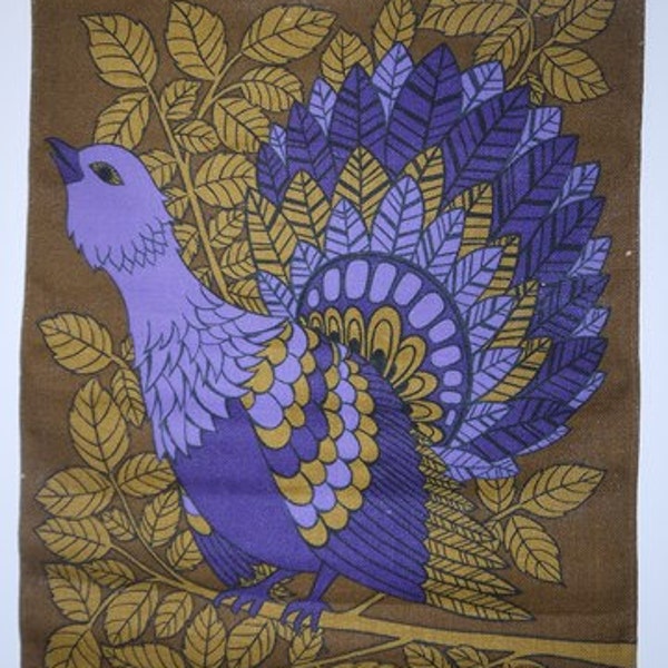 Wall Hanging - Tapestry - Sweden - ULLAs - Bird - Peacock - Ulla Scheuer - RETRO - Mid Century -