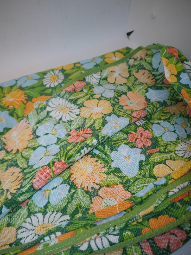 Round Table Cloth Retro Floral Swedish Design 70s Etsy