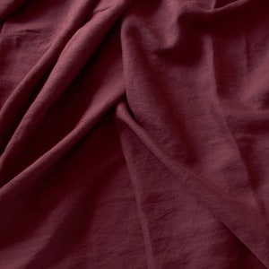 Tessuto di lino rosso ravanello / Lino leggero / Tessuto di lino ammorbidito / Tessuto Scandinavo / Tessuto di lino lavato / Lino OEKO-TEX®