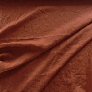 Russet linen fabric by yard / Lightweight linen fabric / Soft linen fabric / Washed linen fabric / Natural linen fabric / OEKO-TEX® linen