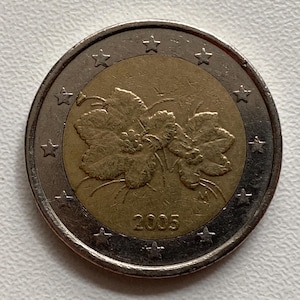 2 Euro Münze / Finnland 2005 Blume