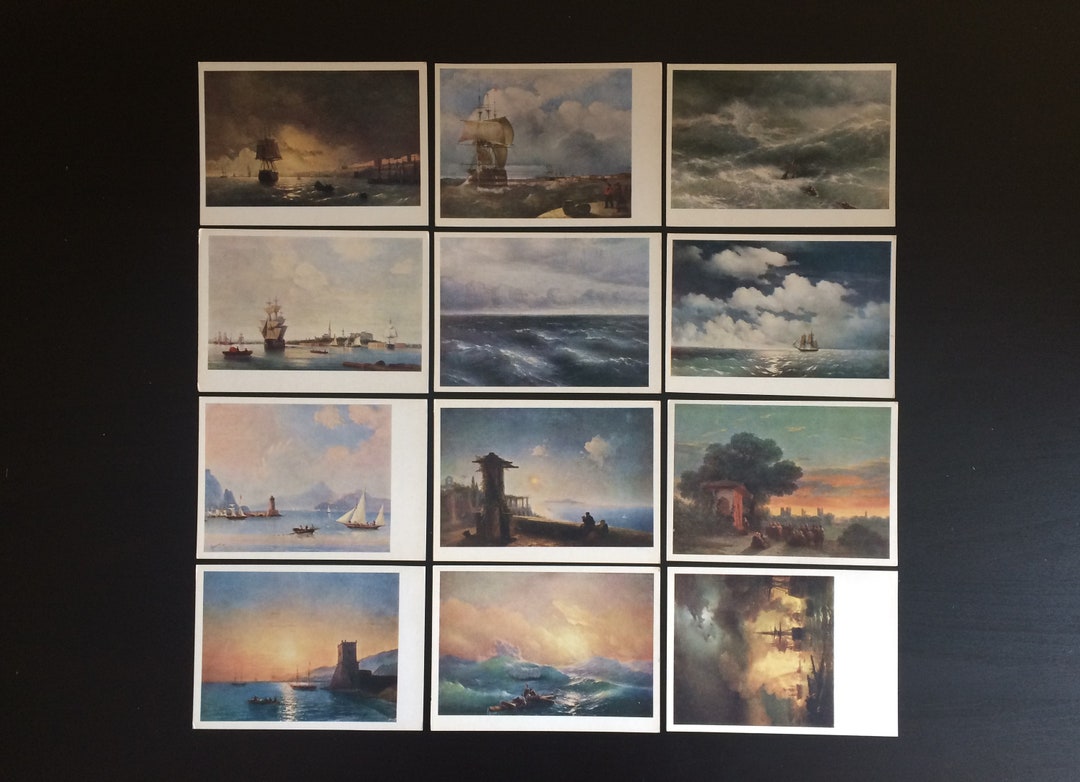 Aivazovsky Postcards 1968 / Vintage Soviet Postcards / USSR - Etsy