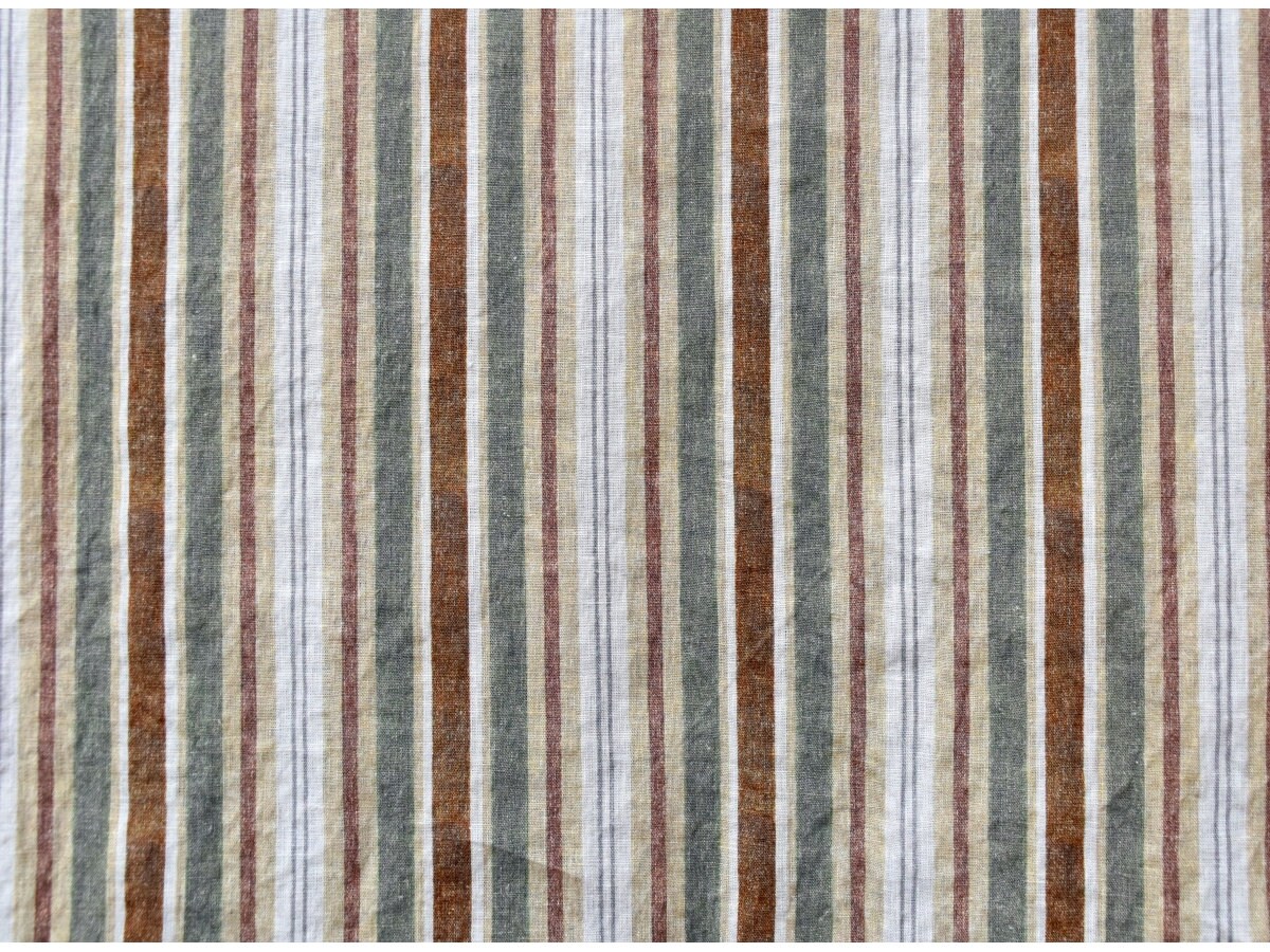 Striped linen fabric by yard / Lightweight linen fabric / Soft Etsy