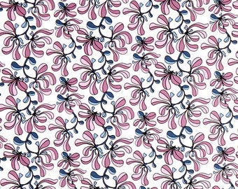 OEKO-TEX Scandinavian fabric / Canvas fabric by the yard / Upholstery fabric / Curtain fabric / Floral fabric / Arvidssons Vilda