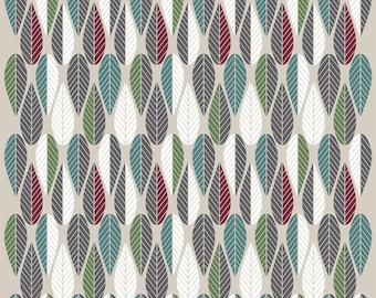 OEKO-TEX Scandinavian fabric / Canvas fabric by the yard / Upholstery fabric / Curtain fabric / Leaf fabric / Arvidssons Blader