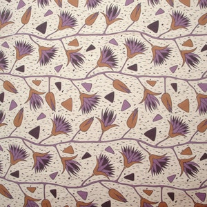 OEKO-TEX Floral linen fabric by the yard / Scandinavian Fabric / Printed linen fabric / Lightweight linen fabric / Natural linen fabric