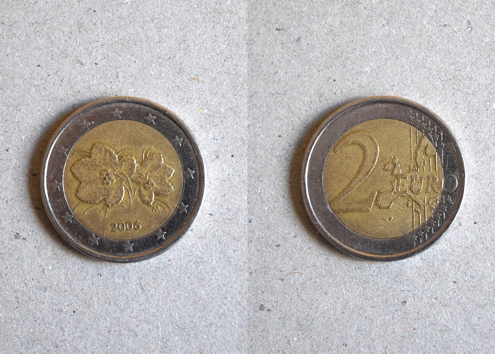 Seltene 2 Euro Münze / Finnland 2006 / Blumen Münze Etsy
