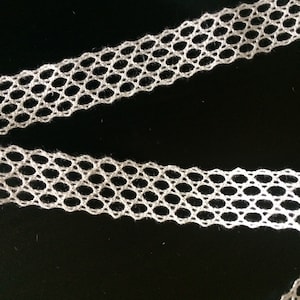 Dentelle de lin blanc naturel / Dentelle de lin / Bordure en dentelle de lin / Dentelle de lin au crochet / 100% dentelle de lin naturel
